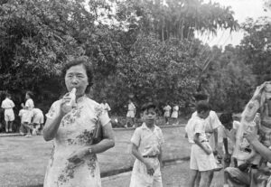 1955 Woon Poh Lin at school event