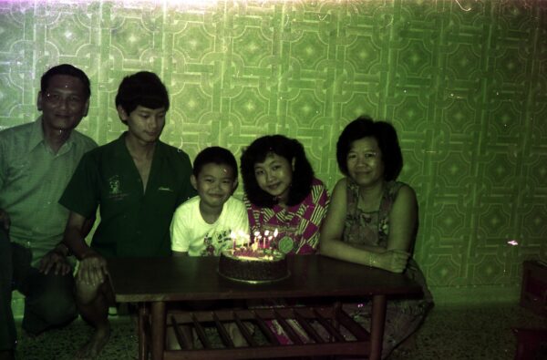 1980 Celebrating David Woon 8th Birthday at Ghim Moh