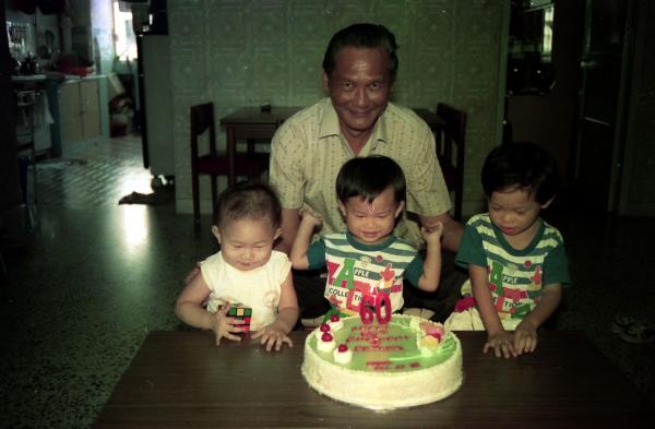 1989 Woon Khai Boon with his three grand sons