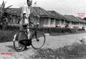 Woon Khai Boon with families living at Jurong Crescent Road