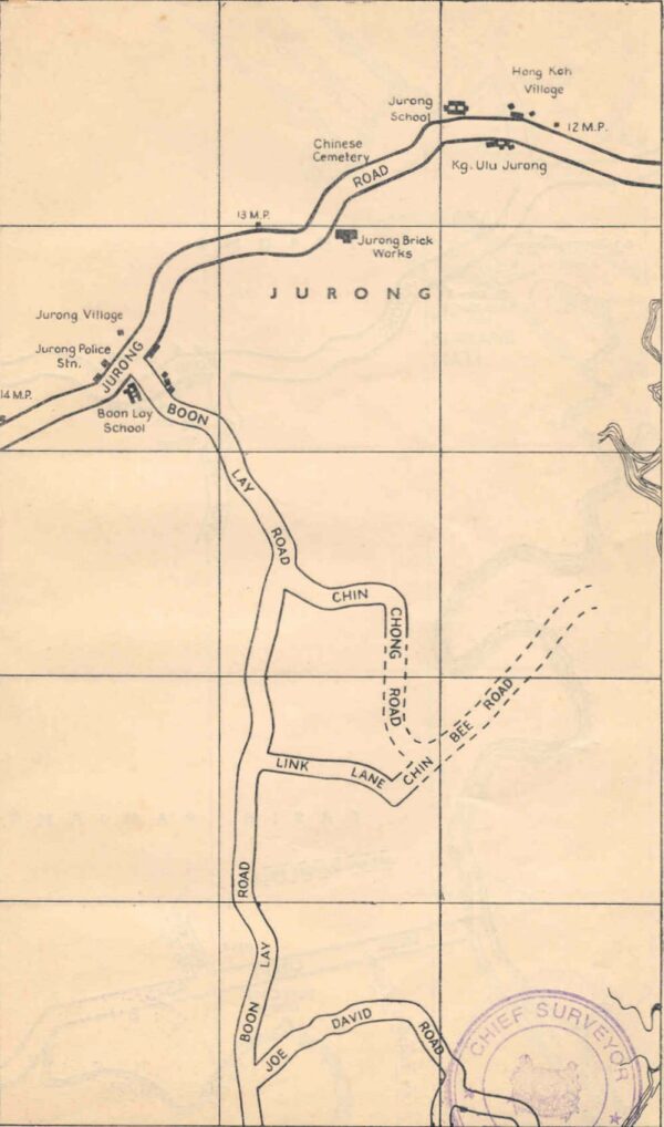 1967 Map location of Boon Lay School