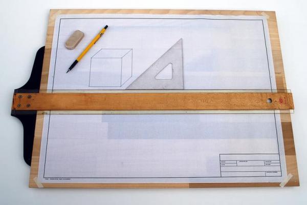 T-Shape Ruler to draw 3D isometric drawings