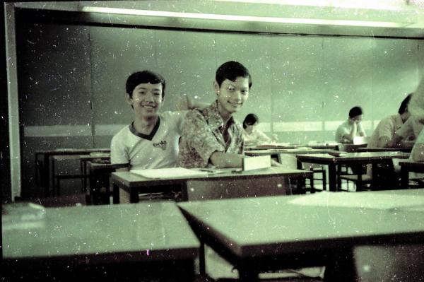 1978 In classroom with Ng See Lam at Dover Campus