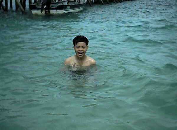 Derrick looking around for mermaids