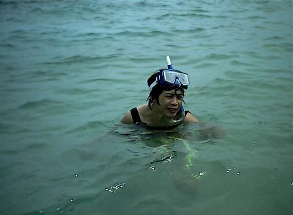 Sally learning how to swim