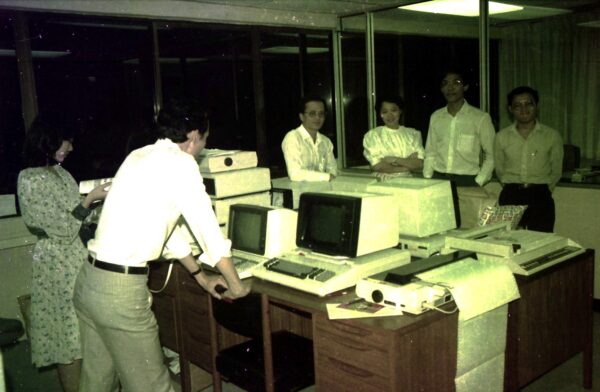 Staff of Sim Lim Company located at Sim Lim Tower