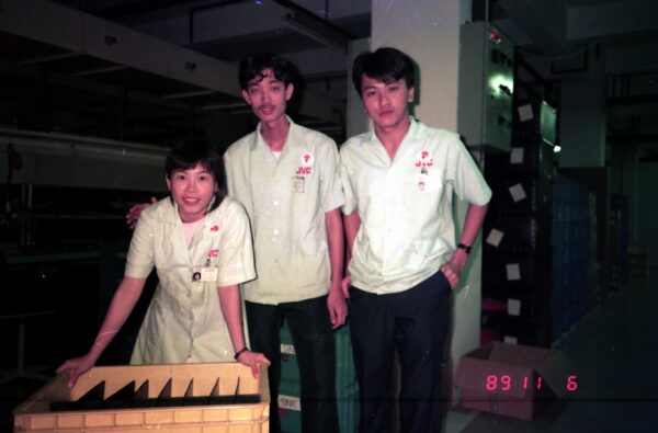 1989 Sally working at JVC