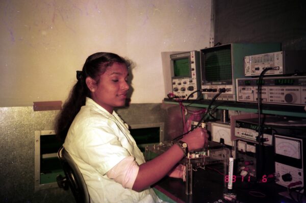 1989 Sally working at JVC