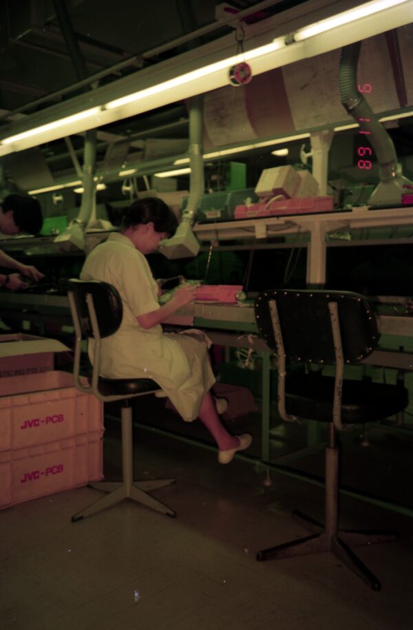1989 Sally working at JVC