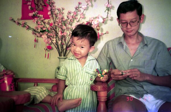 First day of Chinese new year early morning at home