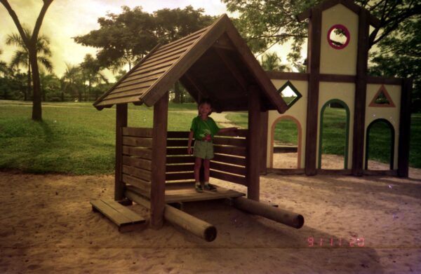 1991 Childcare outing with Derrick and Eric at Malaysia