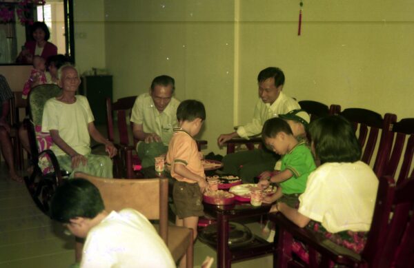 1991 Chinese New Year celebration with relatives