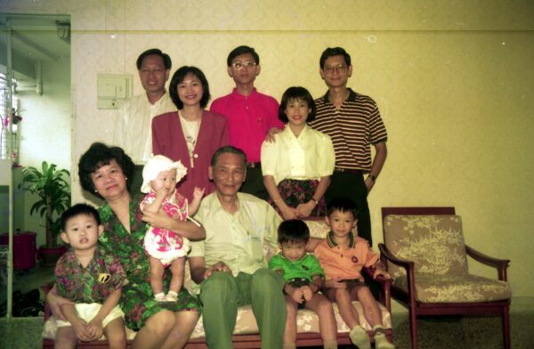 1991 Chinese New Year celebration with relatives