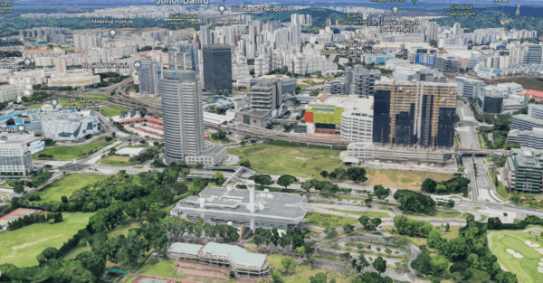 1970s to 2020 Jurong East, from direction of Jurong Town Hall