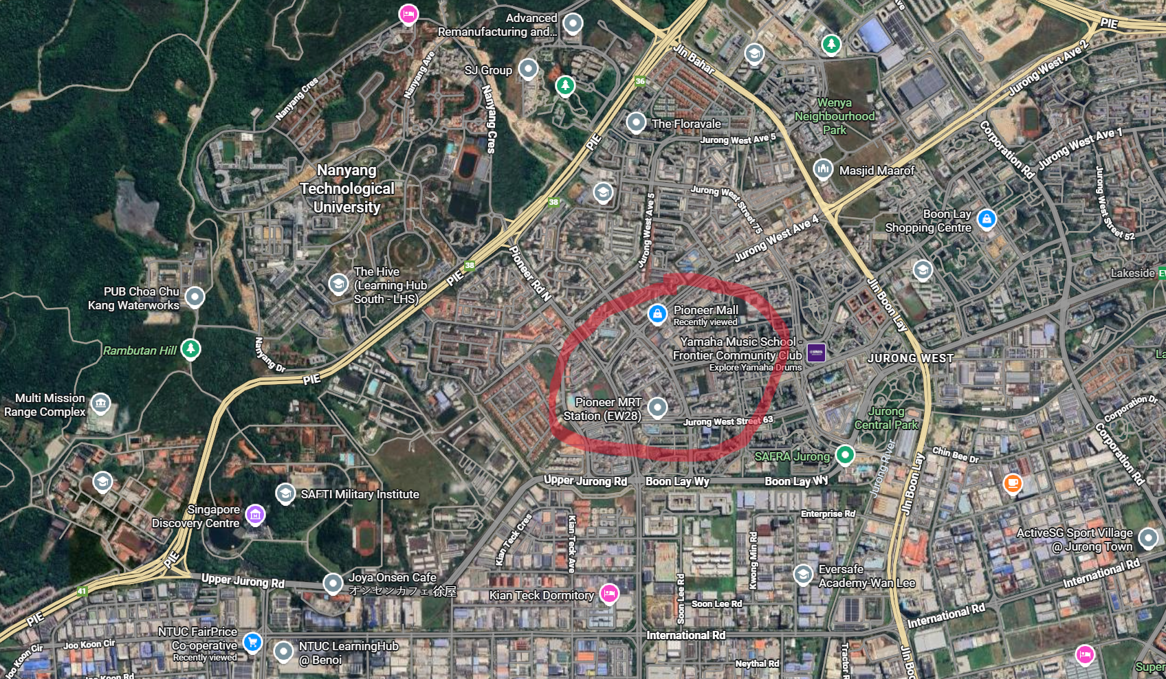 Jurong 14 1/2 milestones location on current Singapore map - 2026