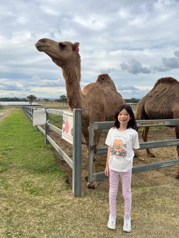 Camel Farm trying out camel milk - Brisbane Australia
