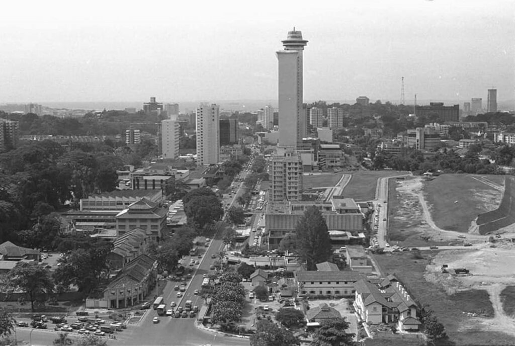 Before: Orchard road before major development (1950's)