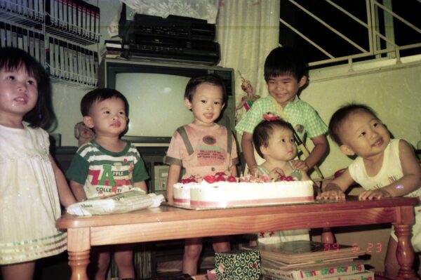 1989 Derrick birthday party three years old