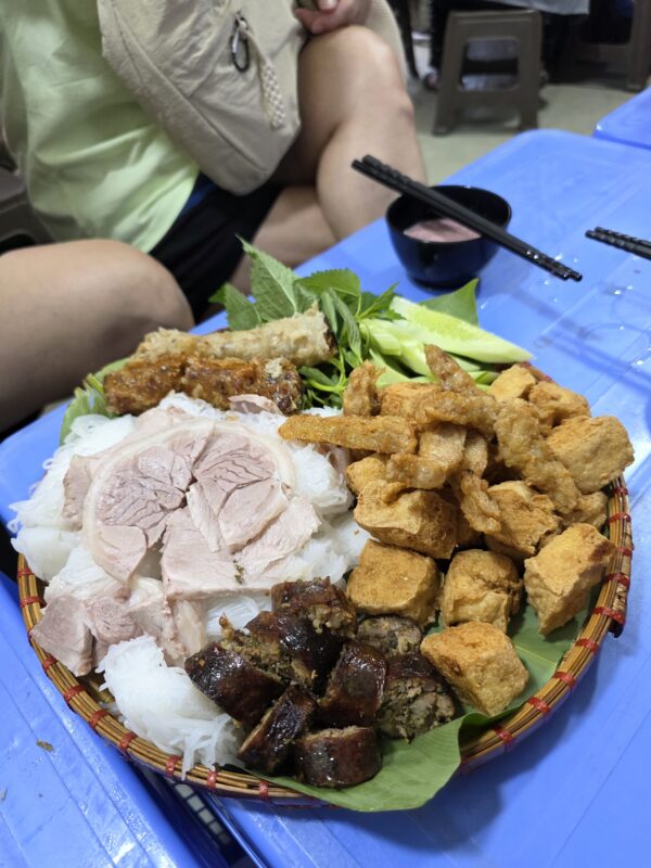 Day 4 - Our Lunch at a local food stall serving a dish known as Bún đậu mắm tôm